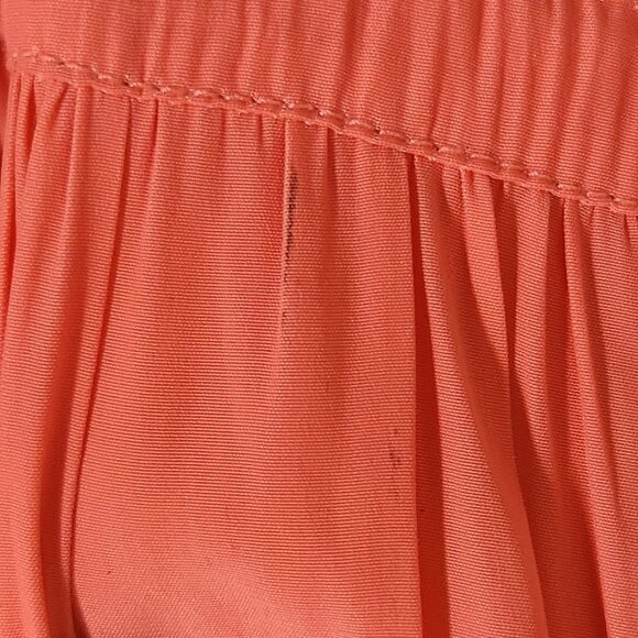 CALYPSO St. Barth Coral & Gold Maxi Dress Embroidered Sequin Sz XS DAMAGED - Picture 16 of 16